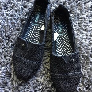 Black Toms style shoes